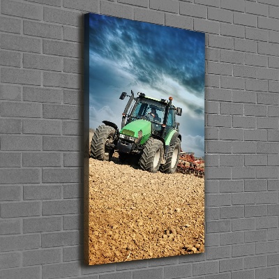 Verticaal canvasschilderij Tractor