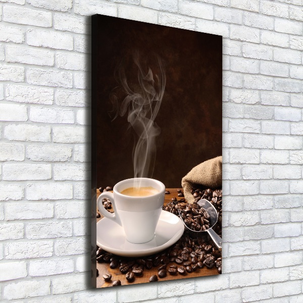 Verticale foto op canvas Een kopje koffie