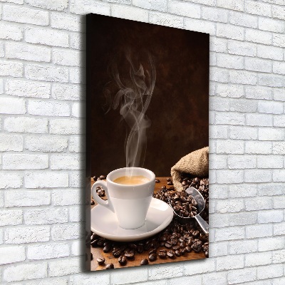 Verticale foto op canvas Een kopje koffie