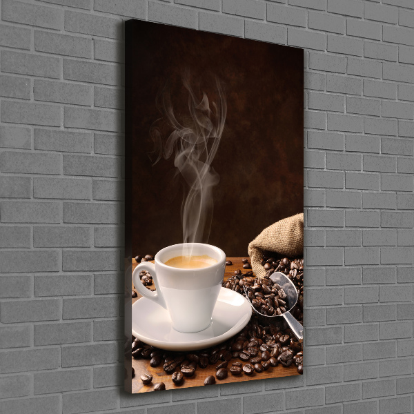 Verticale foto op canvas Een kopje koffie