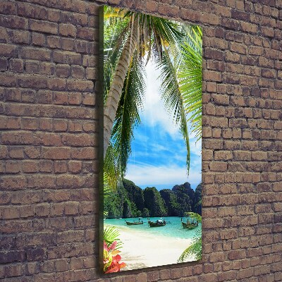 Foto obraz na płótnie pionowy Tropikalna plaża