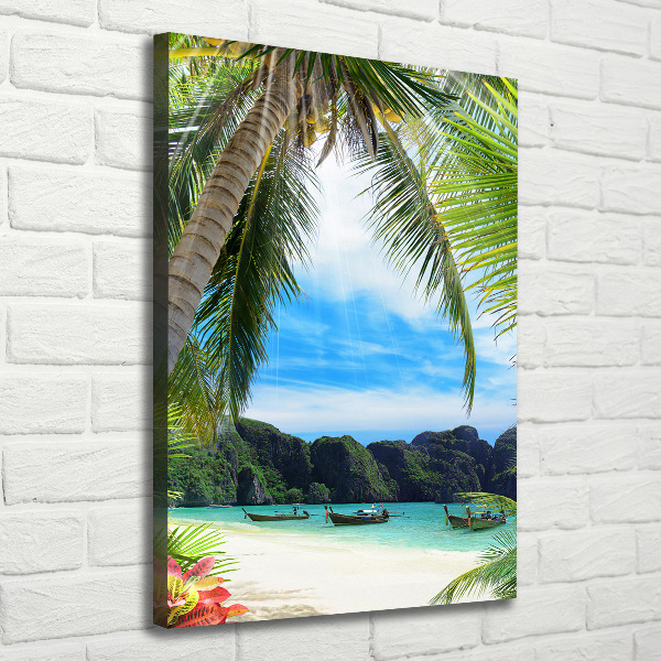 Foto obraz na płótnie pionowy Tropikalna plaża
