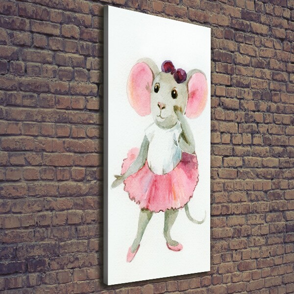 Verticaal schilderij op canvas Ballerina Muis