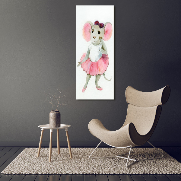 Verticaal schilderij op canvas Ballerina Muis