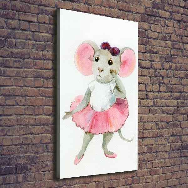 Verticaal schilderij op canvas Ballerina Muis