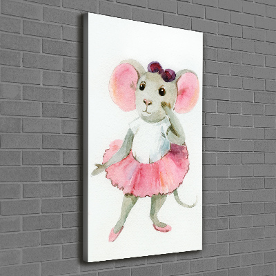 Verticaal schilderij op canvas Ballerina Muis