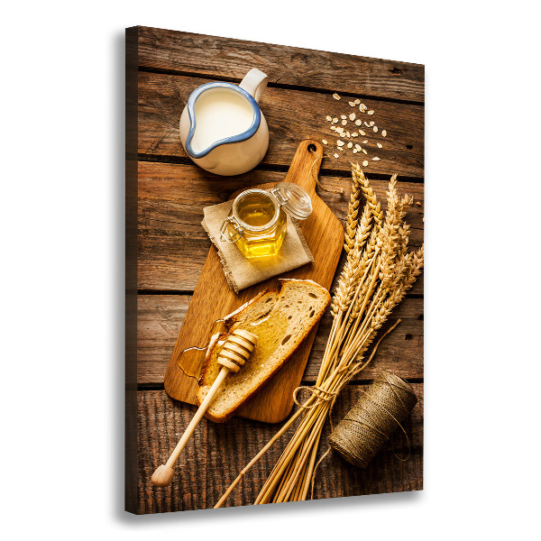 Verticaal canvasschilderij Ontbijt