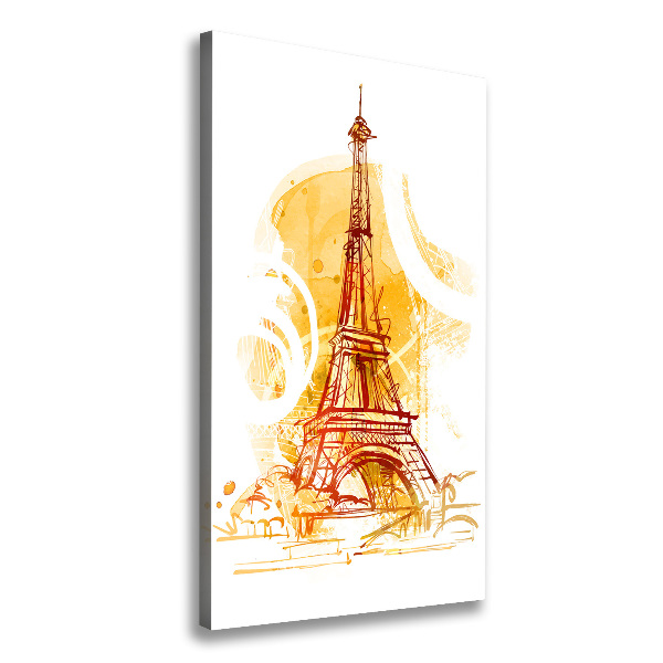 Verticaal canvasschilderij Zomer in Parijs