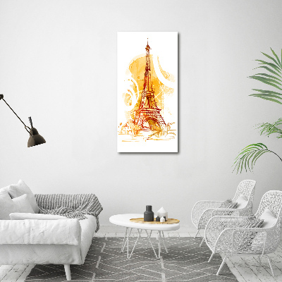 Verticaal canvasschilderij Zomer in Parijs