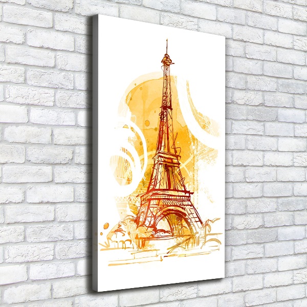 Verticaal canvasschilderij Zomer in Parijs