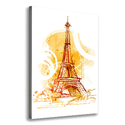 Verticaal canvasschilderij Zomer in Parijs