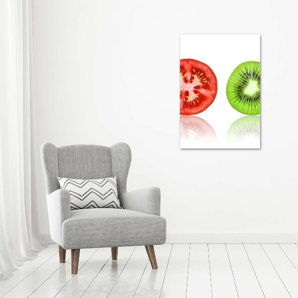 Verticaal schilderij op canvas Fruit en groenten