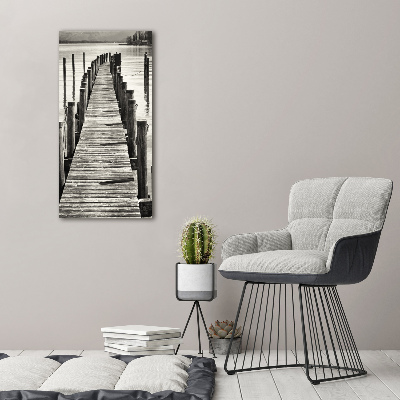 Verticaal canvasschilderij Houten steiger