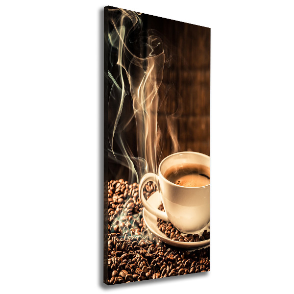 Verticaal schilderij op canvas Aromatische koffie