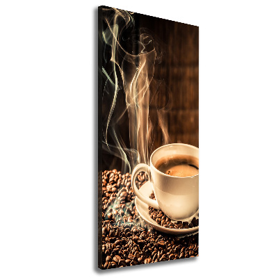 Verticaal schilderij op canvas Aromatische koffie
