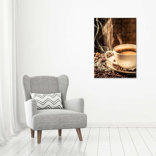 Verticaal schilderij op canvas Aromatische koffie