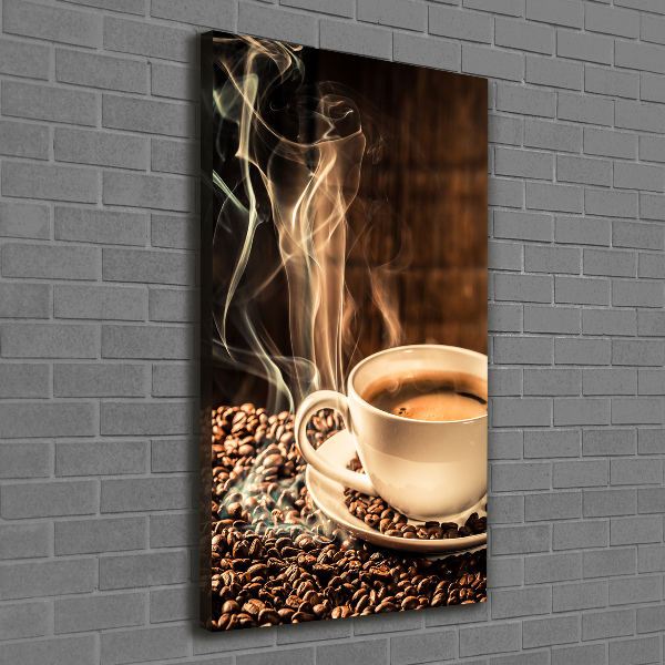Verticaal schilderij op canvas Aromatische koffie