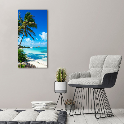 Verticaal schilderij op canvas Tropisch strand