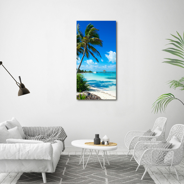 Verticaal schilderij op canvas Tropisch strand
