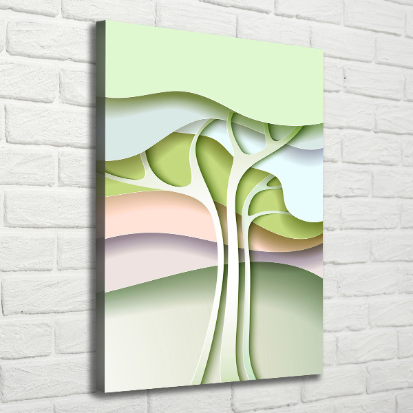 Verticale foto op canvas Abstracte boom