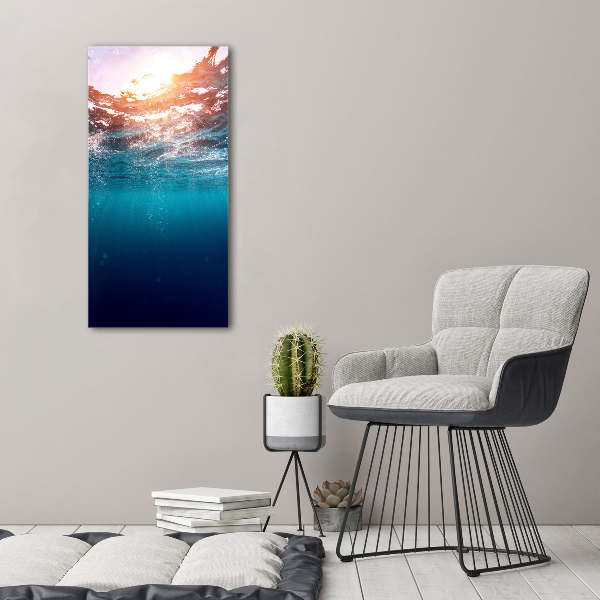 Verticale foto op canvas Onderwater