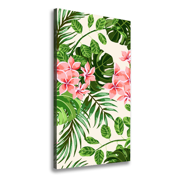 Verticale foto op canvas Hawaiiaanse bloemen