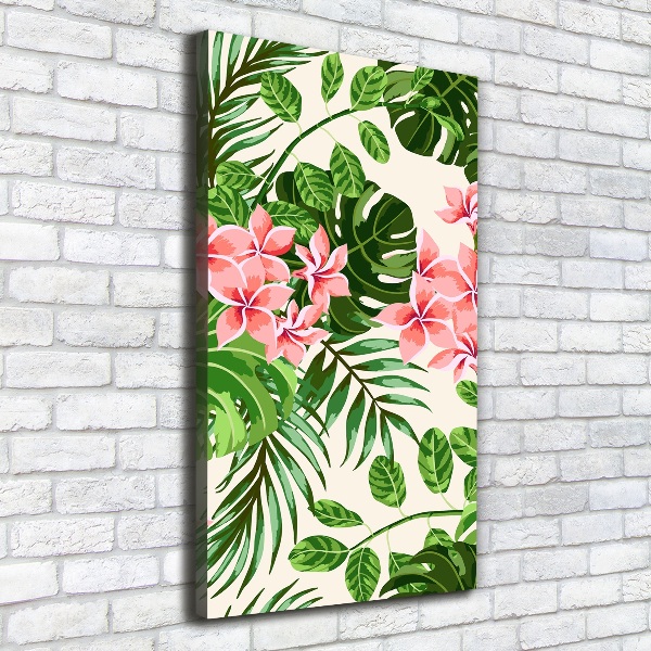 Verticale foto op canvas Hawaiiaanse bloemen