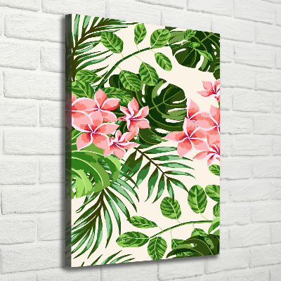 Verticale foto op canvas Hawaiiaanse bloemen