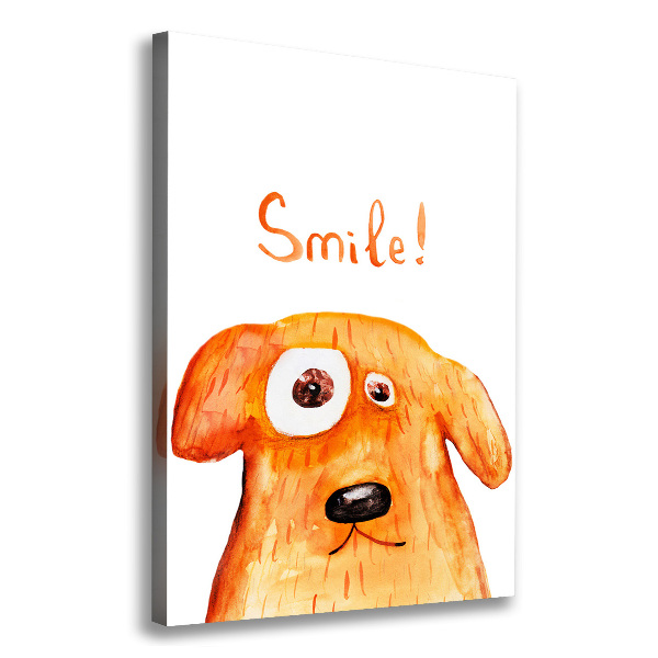 Verticaal canvasschilderij Hond