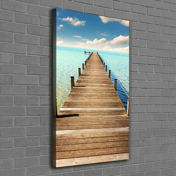 Verticale canvasfoto Houten steiger
