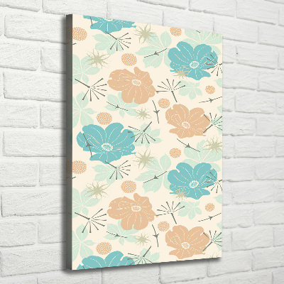 Verticale canvasfoto Bloemenpatroon