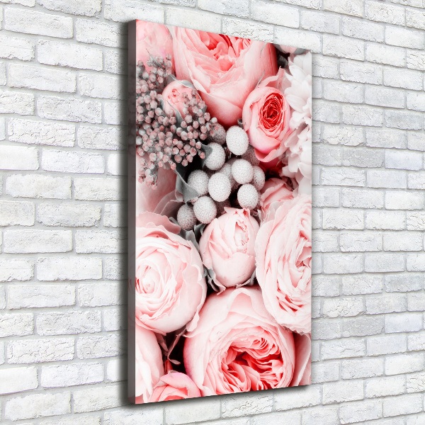 Verticaal canvasschilderij Een boeket bloemen
