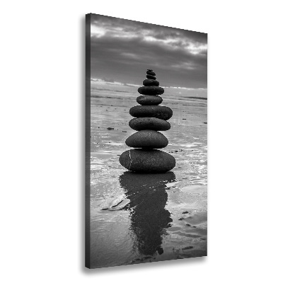Verticale foto op canvas Stenen op het strand