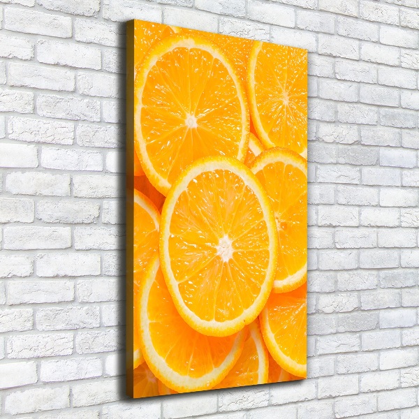Verticaal canvasschilderij Sinaasappelschijfjes