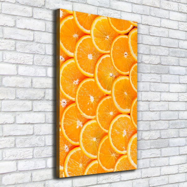 Verticaal schilderij op canvas Sinaasappelschijfjes