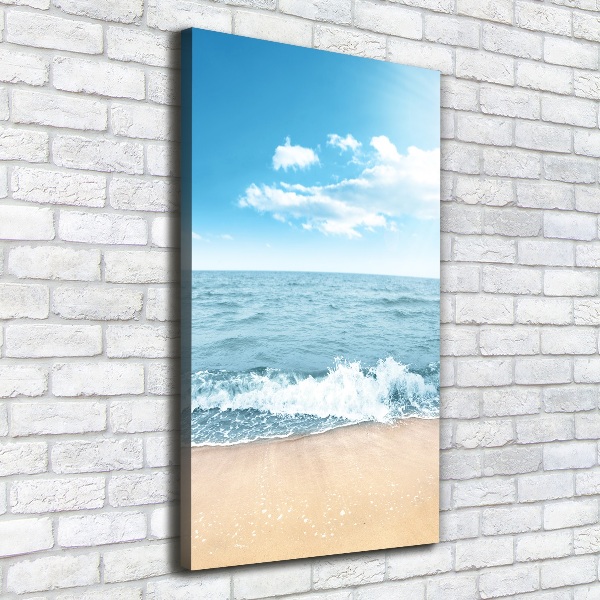 Verticale canvasfoto Strand en zee