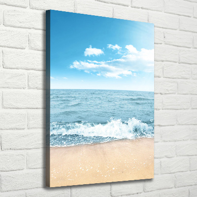 Verticale canvasfoto Strand en zee