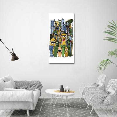 Verticale foto op canvas Gekke monsters
