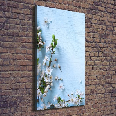 Verticaal canvasschilderij Kersenbloesems