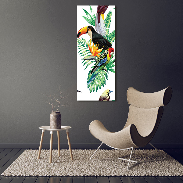 Verticale foto op canvas Tropische vogels