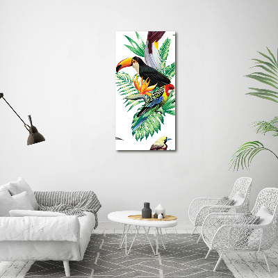 Verticale foto op canvas Tropische vogels