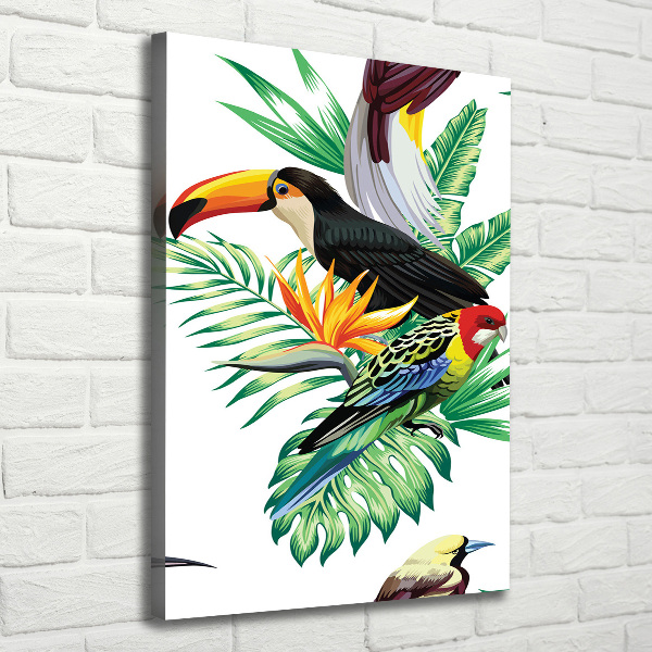 Verticale foto op canvas Tropische vogels