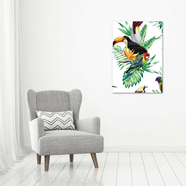 Verticale foto op canvas Tropische vogels