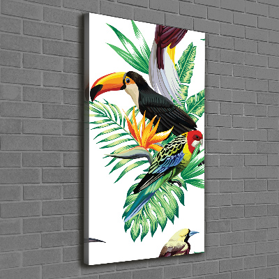 Verticale foto op canvas Tropische vogels
