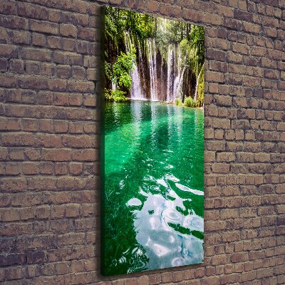 Verticaal schilderij op canvas Plitvice-meren
