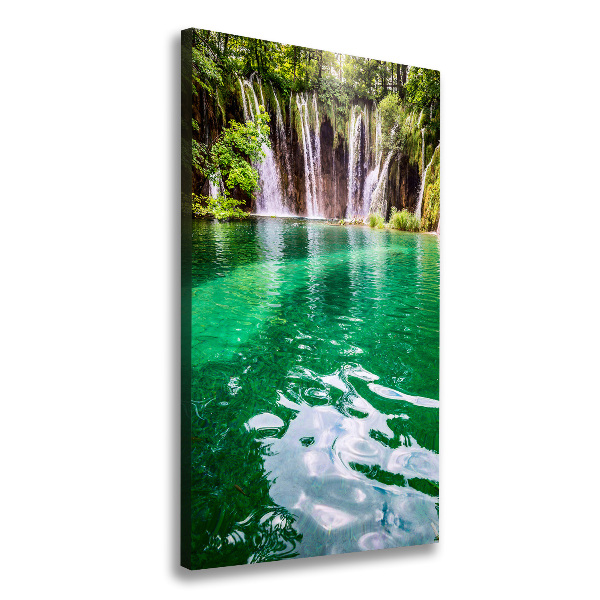 Verticaal schilderij op canvas Plitvice-meren