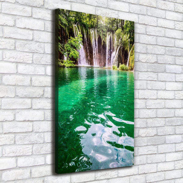 Verticaal schilderij op canvas Plitvice-meren
