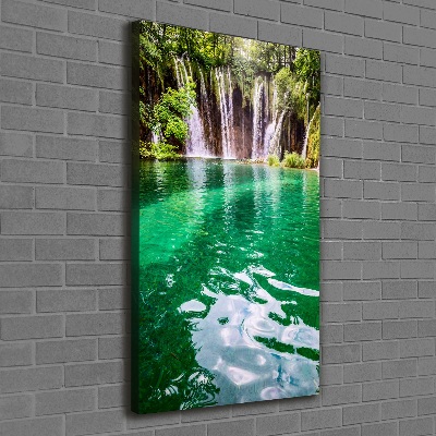 Verticaal schilderij op canvas Plitvice-meren