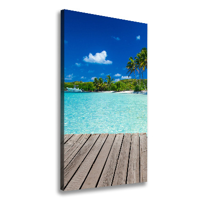 Verticale foto op canvas Tropisch strand