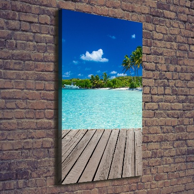 Verticale foto op canvas Tropisch strand